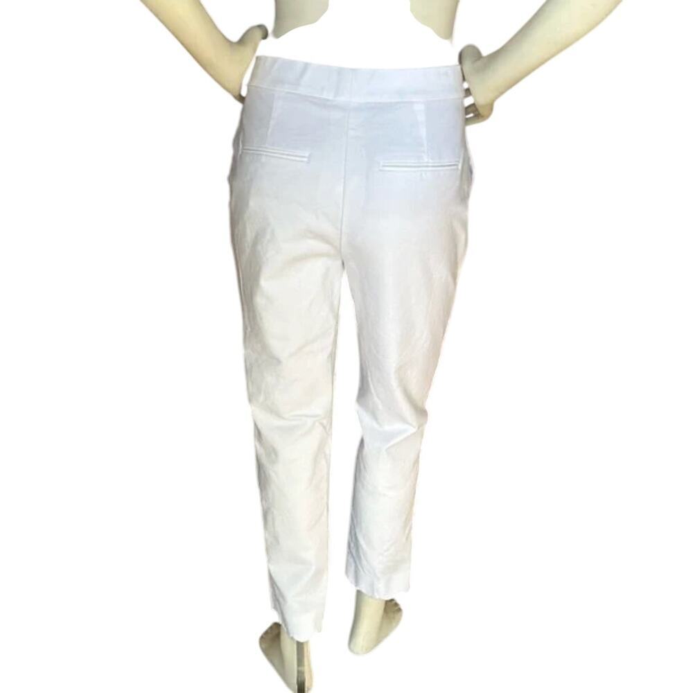 Ann Taylor The Scallop Hem High Waist Ankle Pant White Size 12 - Picture 5 of 10